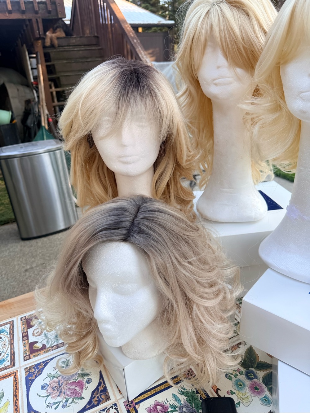 New & Used Blonde Layered Women's Wig - Natural Blonde - Picture 7 of 10